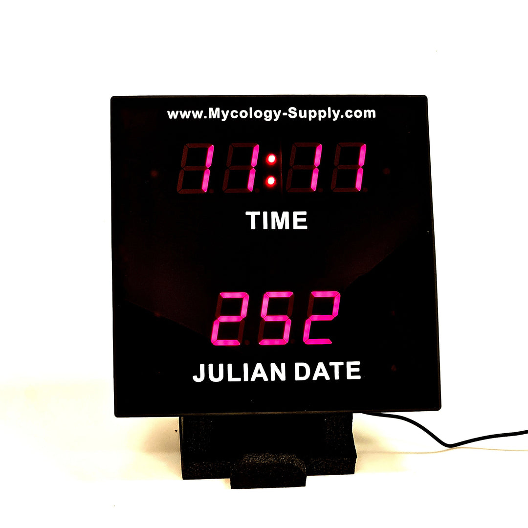 Mycology-Supply Julian Day Clock — Digital Day &amp; Time Display for Mushroom Cultivation