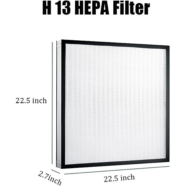 HEPA Filter - Replacement Class 100/ISO 5 Cleanliness for Fan Filter Unit Laminar Flow Hood (22.5 x 22.5 inch Filter)