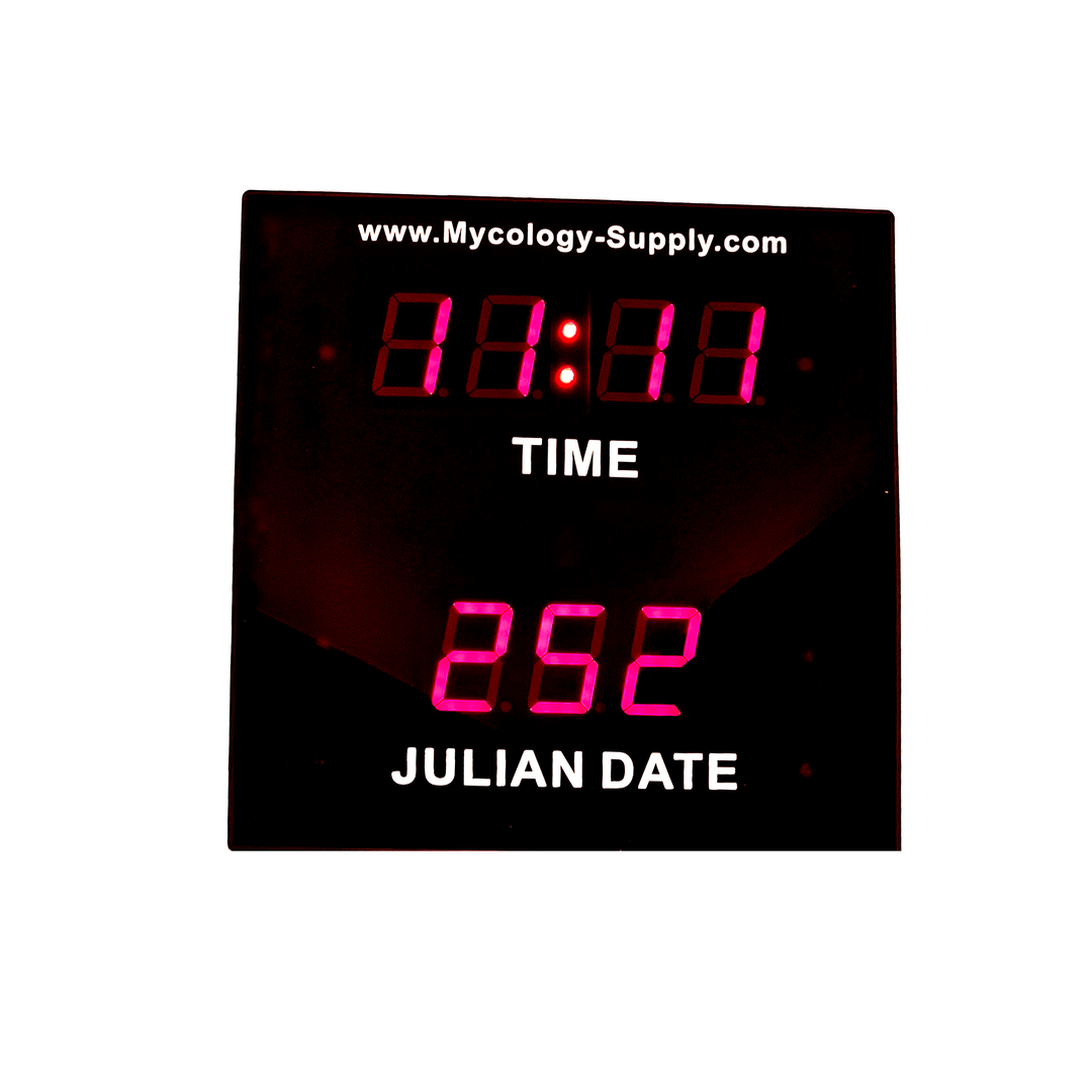 Mycology-Supply Julian Day Clock — Digital Day &amp; Time Display for Mushroom Cultivation