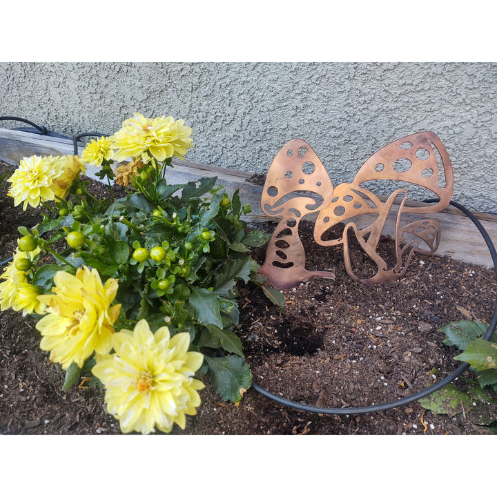 Metal Garden Stake - Mushrooms - Pair