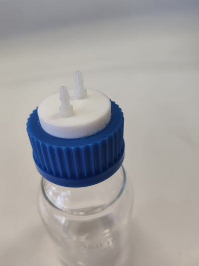 GL45 Ported Cap for sterile culture - 2 ports, barbed connectors