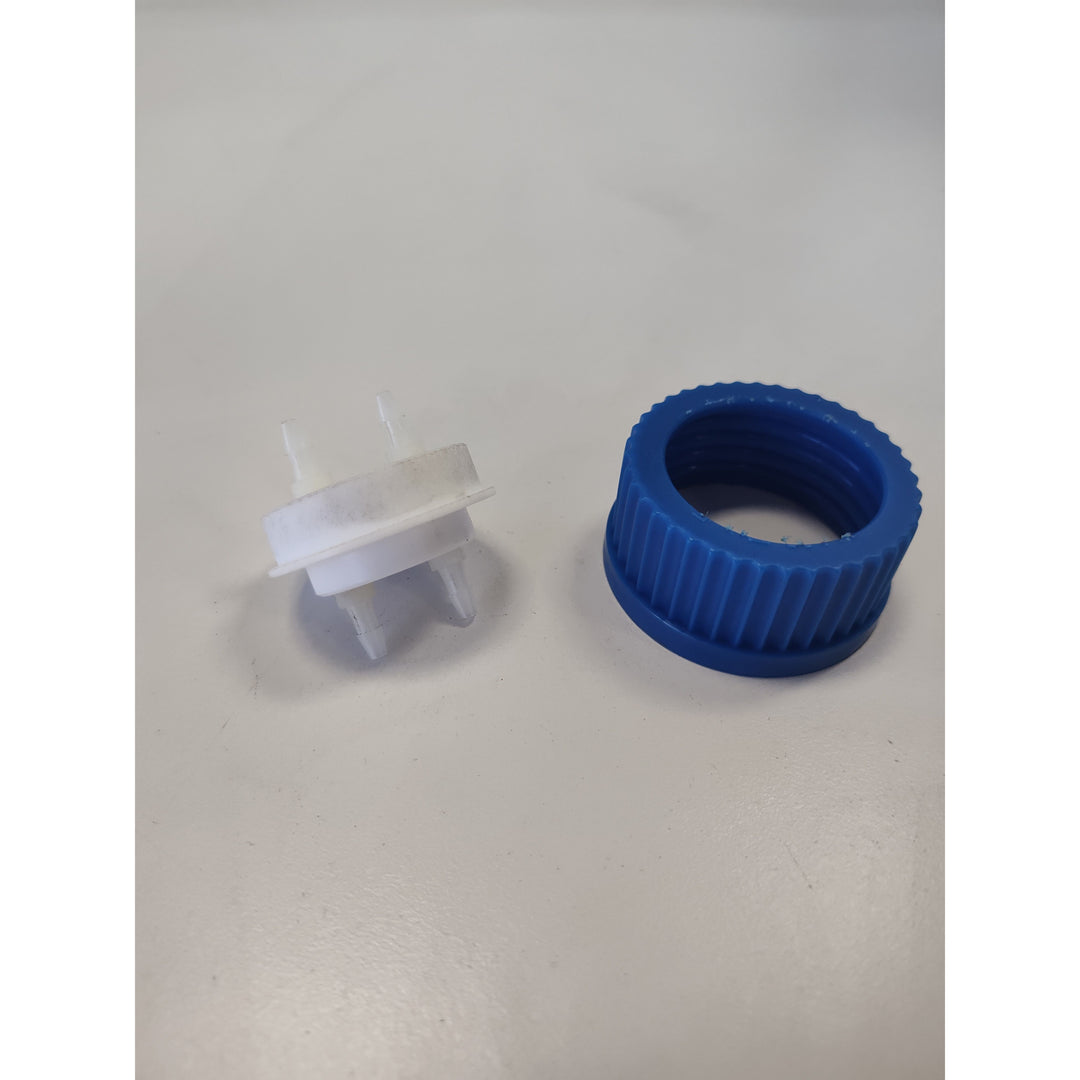 GL45 Ported Cap for sterile culture - 2 ports, barbed connectors