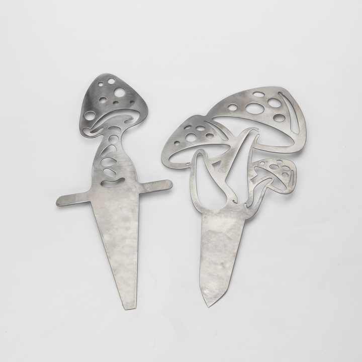 Metal Garden Stake - Mushrooms - Pair