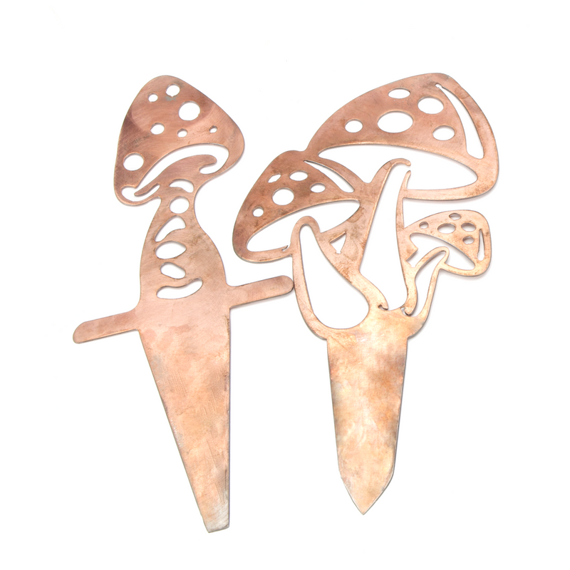 Metal Garden Stake - Mushrooms - Pair